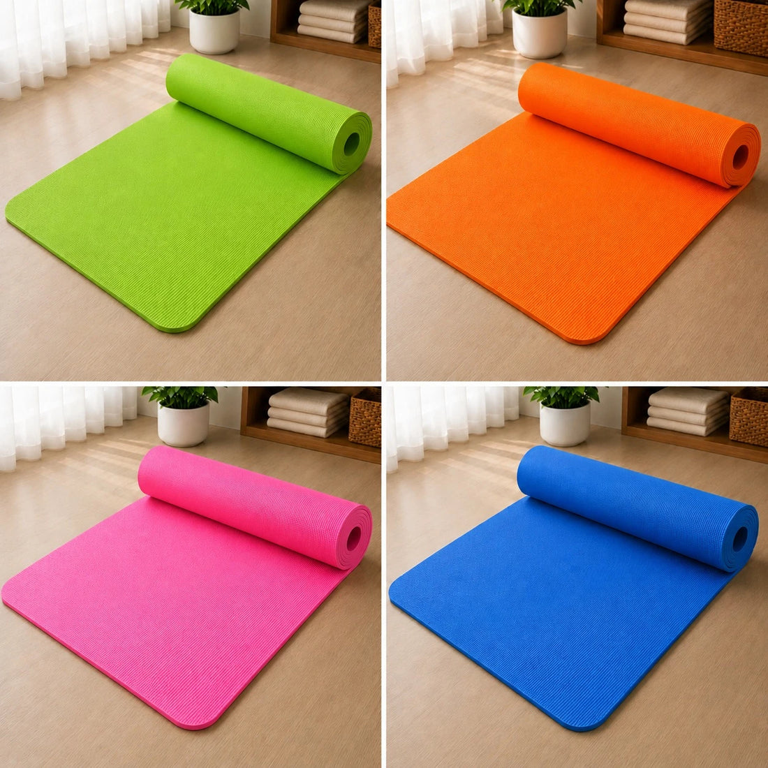 EVA Yoga Mat Non Slip Exercise Mat Fitness Workout Mat Pilates Stretching Home Gym Mat 170 × 60 cm