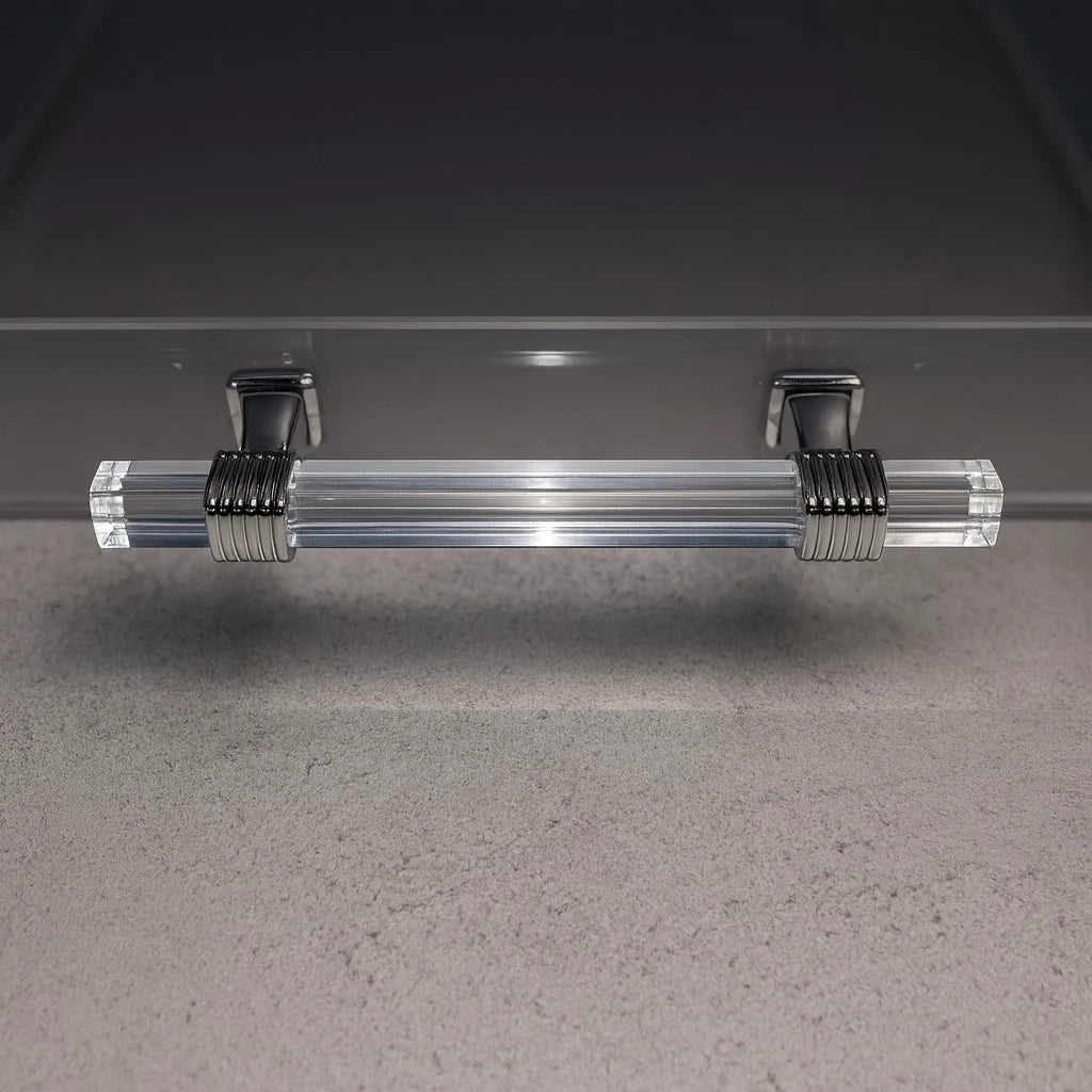 Set of 2 Transparent Acrylic Serving & Display Trays