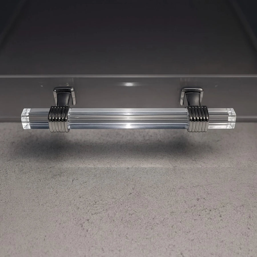 Set of 2 Transparent Acrylic Serving & Display Trays