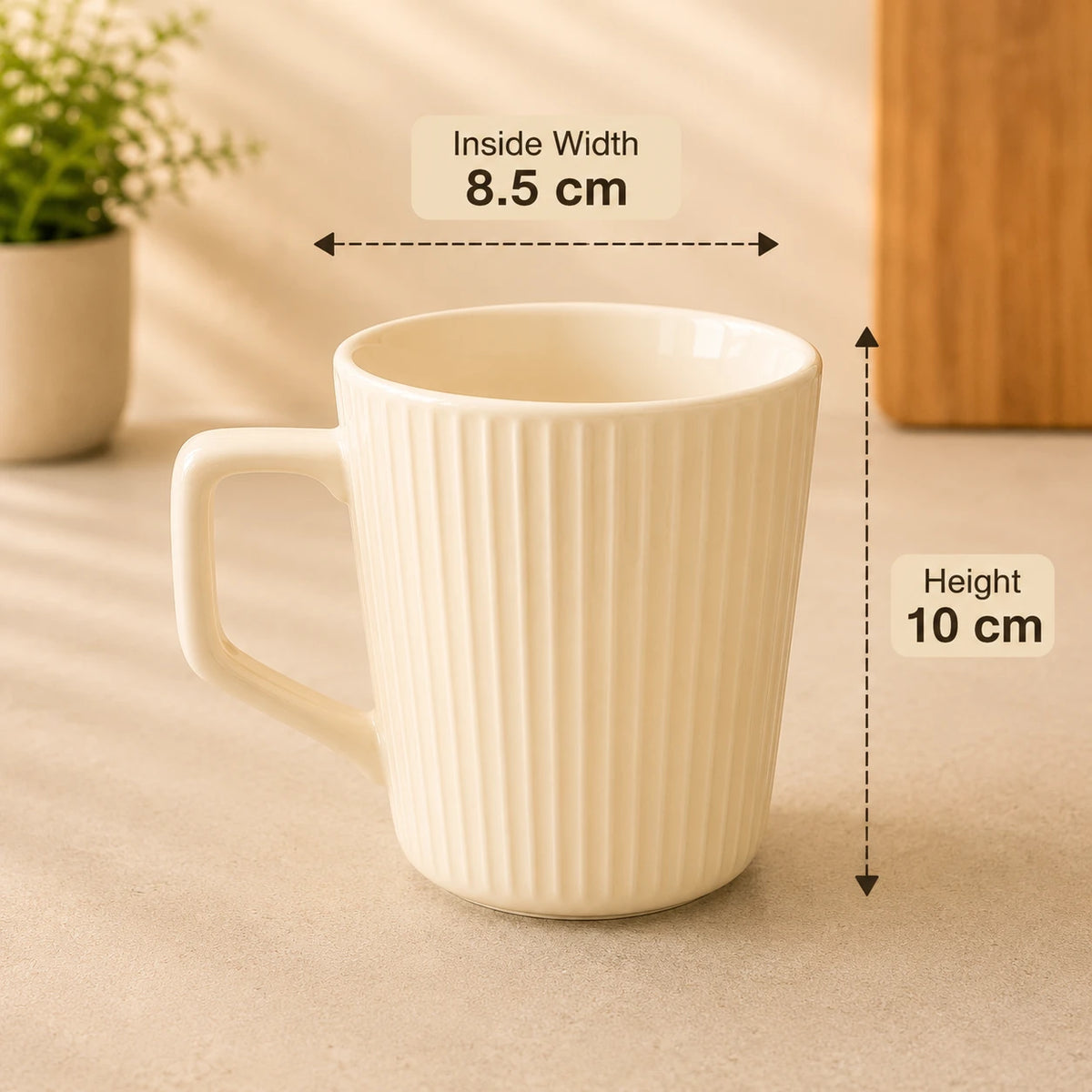 Ceramic Mug Ribbed Coffee Mug Tea Mug Modern Ceramic Cup