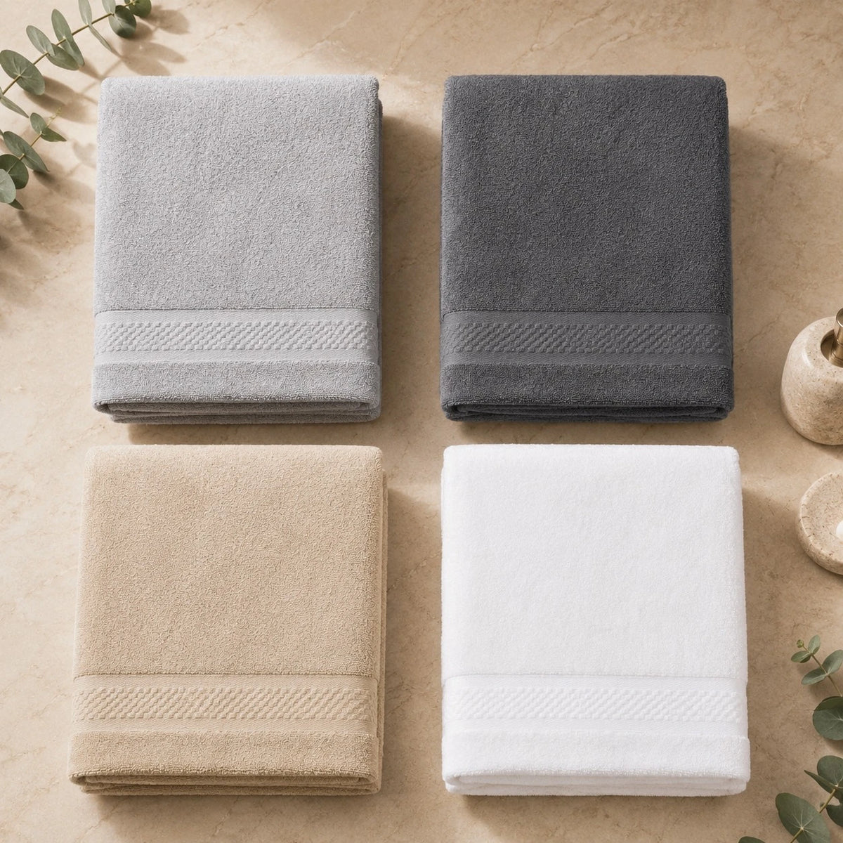 Terry Towel  90x50 cm Cotton Bathroom Hand Face Gym Spa Hotel Travel Towel Soft Absorbent Quick Dry Terry Cloth - Image 4