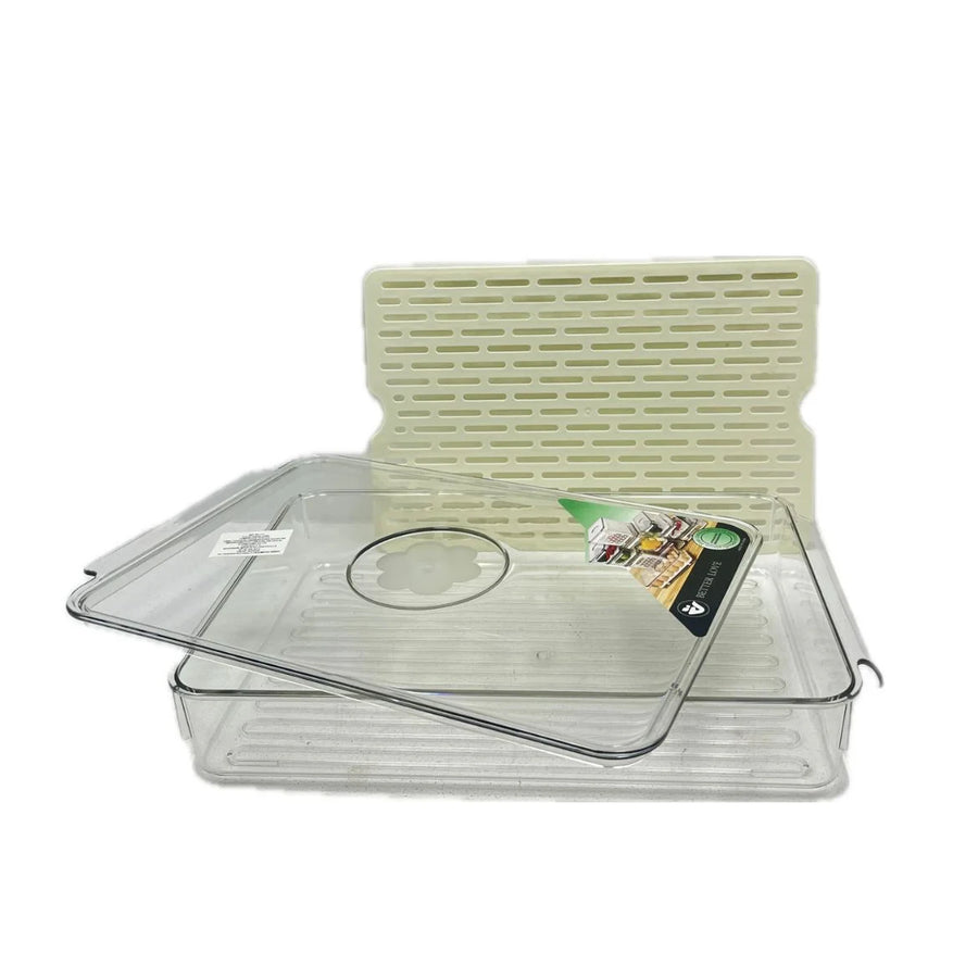 Clear Plastic Food Container for Kitchen Storage Transparent Food Box for Pantry Organization Meal Prep and Fridge Use