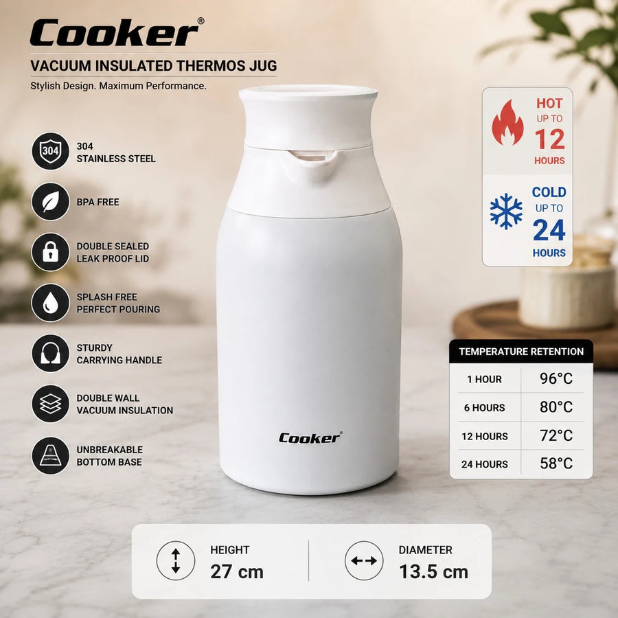 Cooker Thermos 2 Liter Vacuum Thermos Jug Coffee Hot Cold Water Bottle