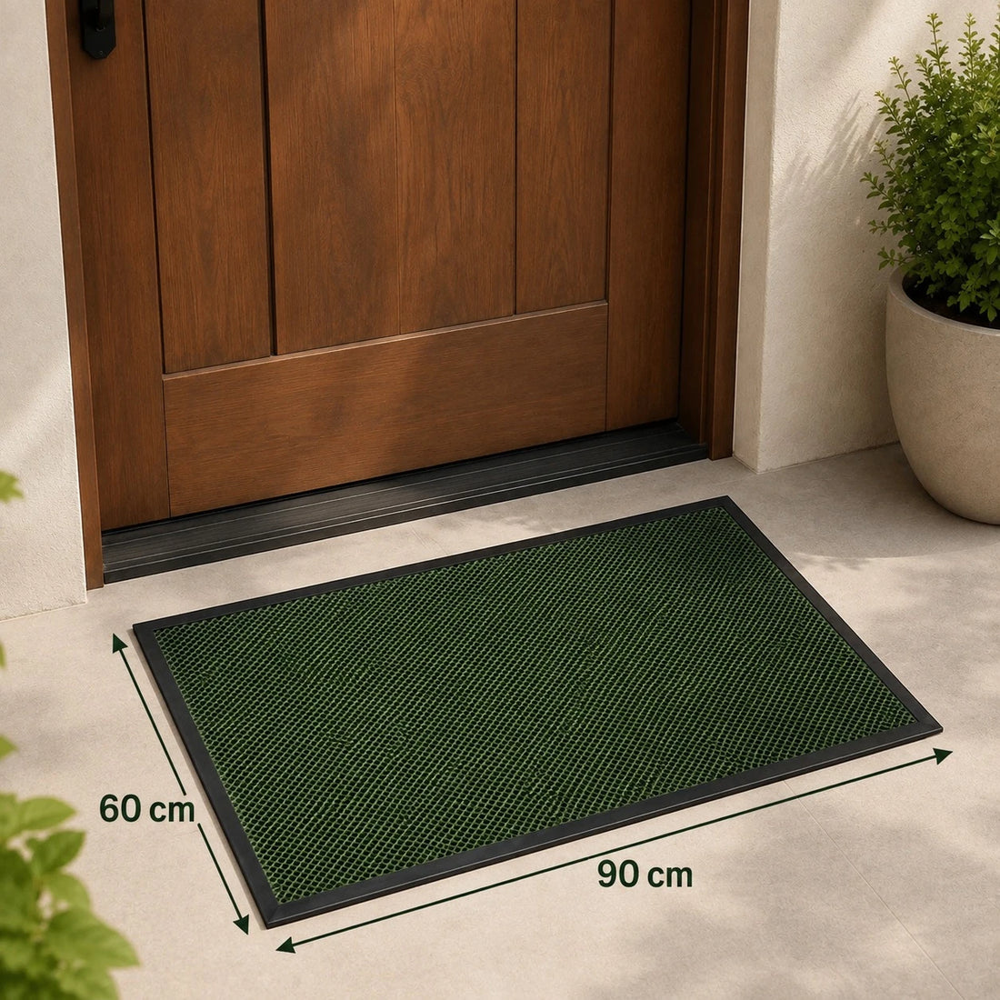 Heavy Duty Textured Door Mat Indoor & Outdoor Use 90*60 cm
