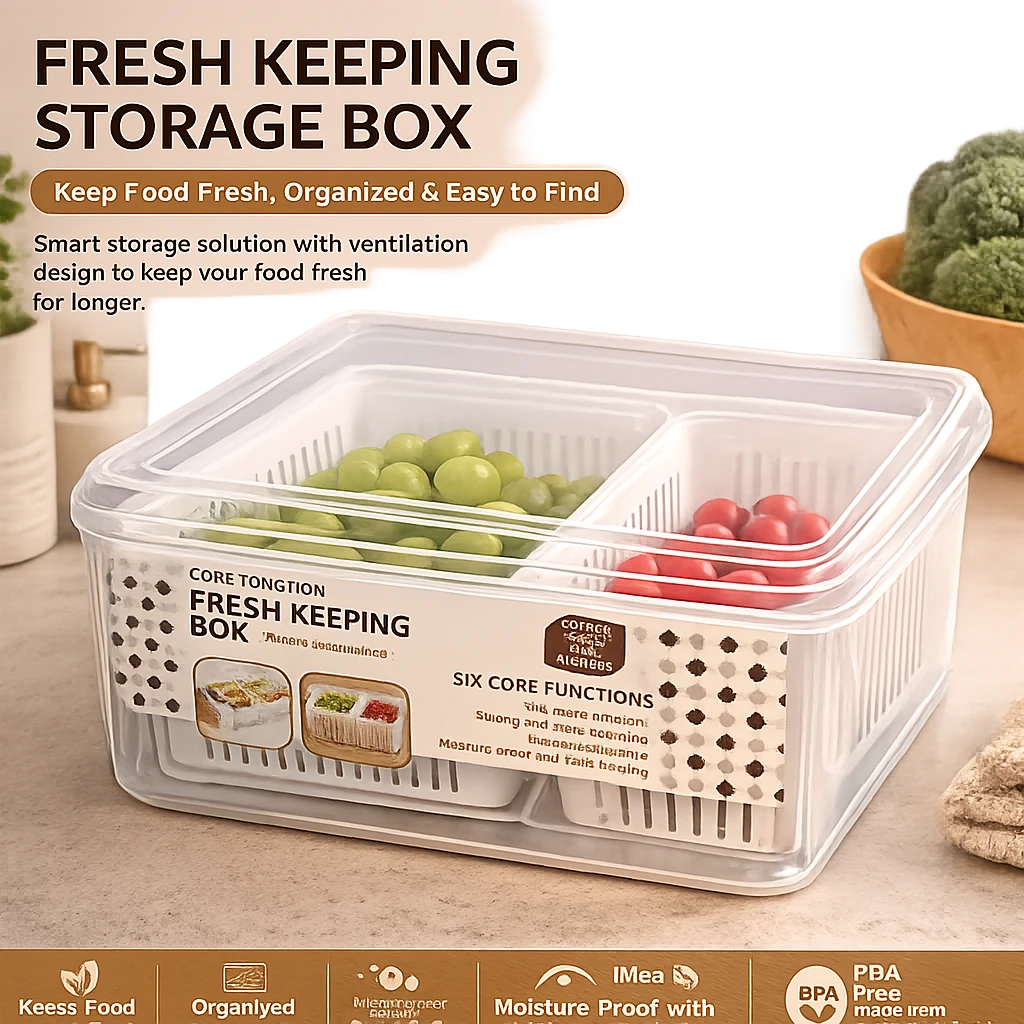 Fresh Keeping Storage Box Refrigerator Organizer Food Storage Container - Image 1