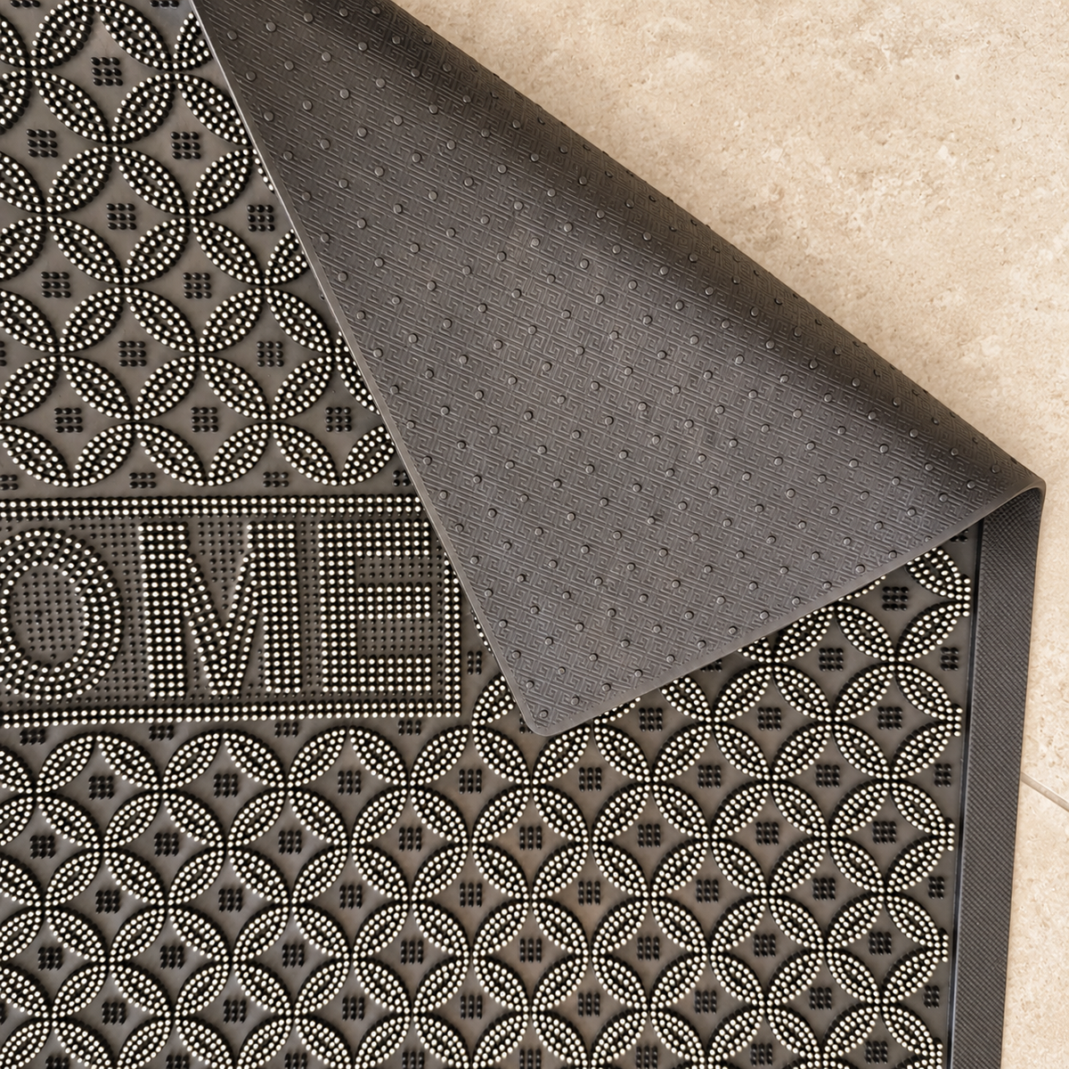 Decorative Dirt Trapping Mat with Raised Surface