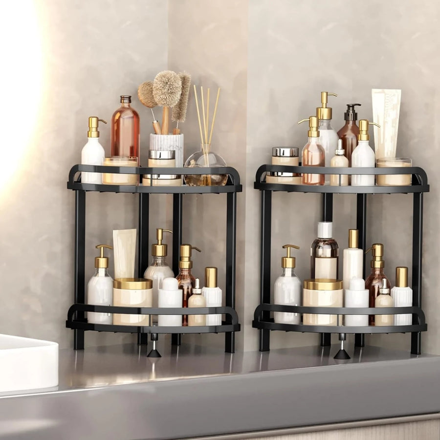 2 Tier Corner Bathroom Shelf