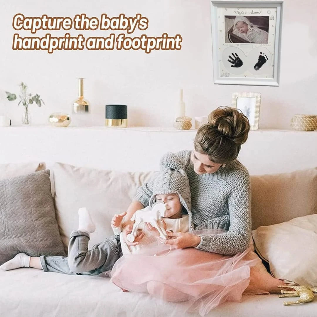 Baby Handprint Footprint Photo Frame Memory Keepsake Picture Frame Newborn Baby Photo Memories Display Frame - Image 9