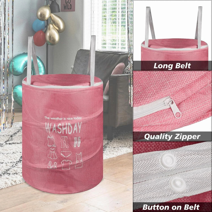 Round Foldable Laundry Basket