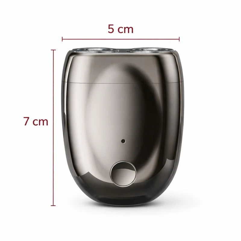 Mini Electric Shaver – Dual Head Magnetic Razor for Face & Travel Use