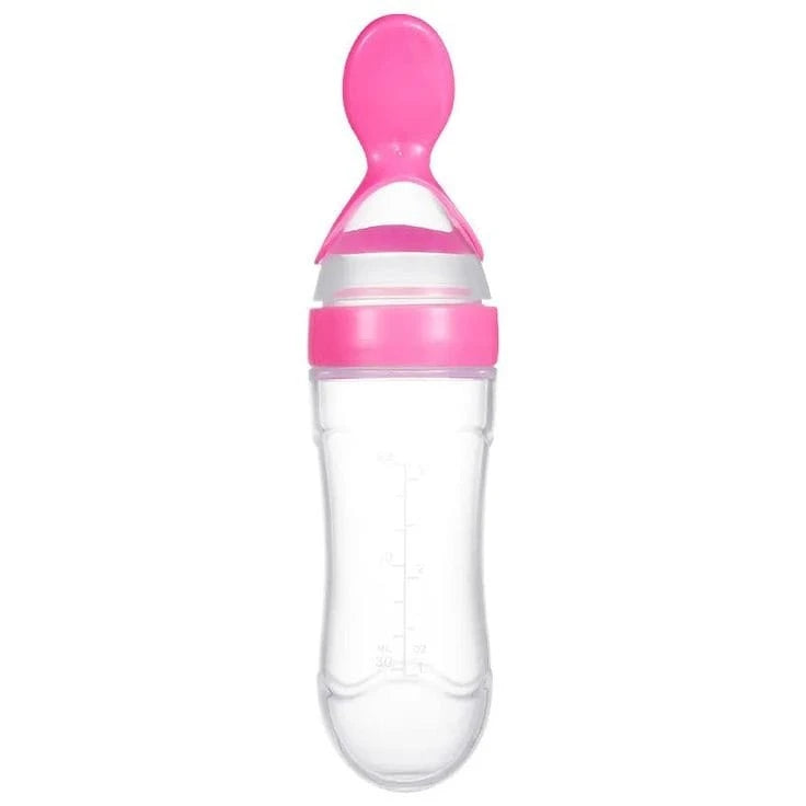 Silicone Feeding Bottle with Spoon