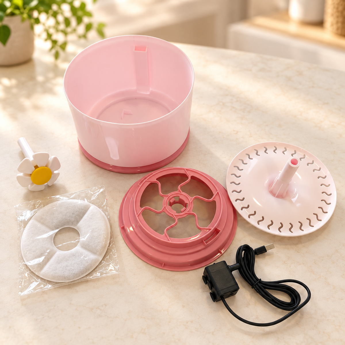 2.4 L Filtered Drinking Fountain for Pets