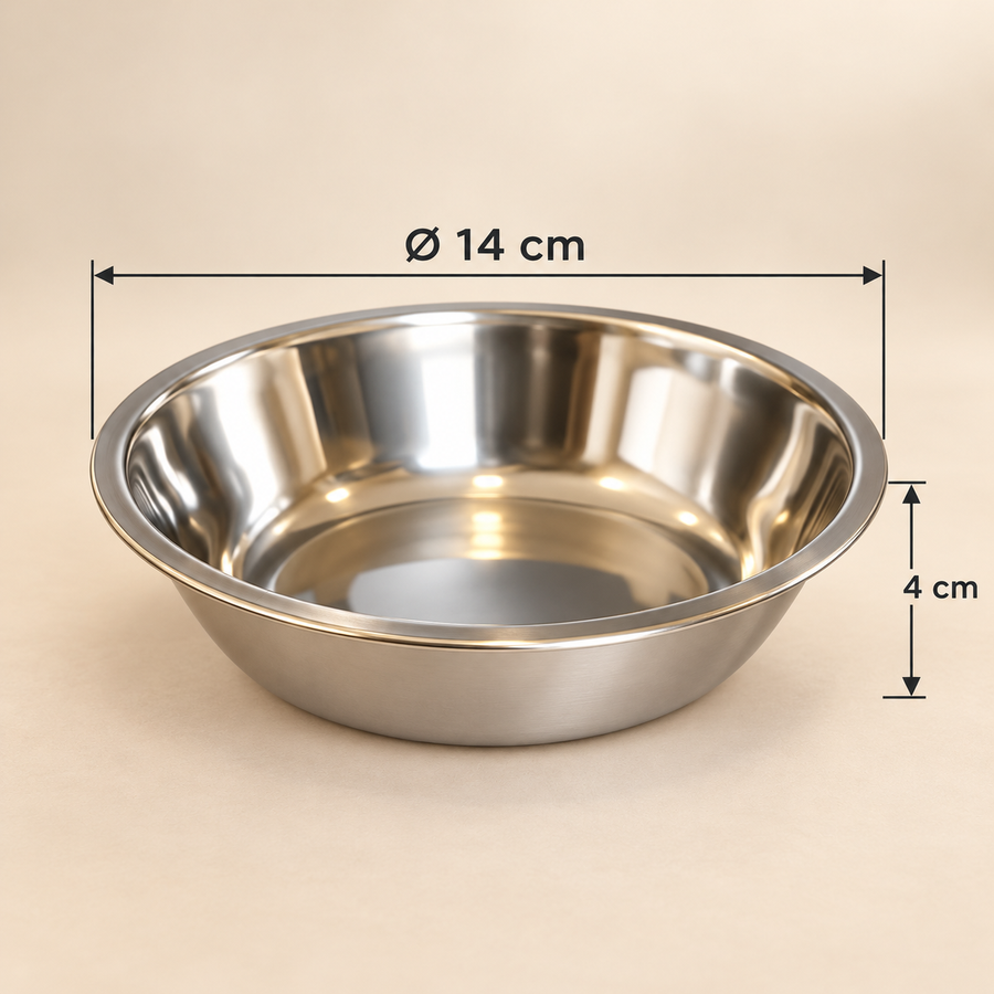 Double Stainless Steel Pet Bowls with Convertible Raised Stand