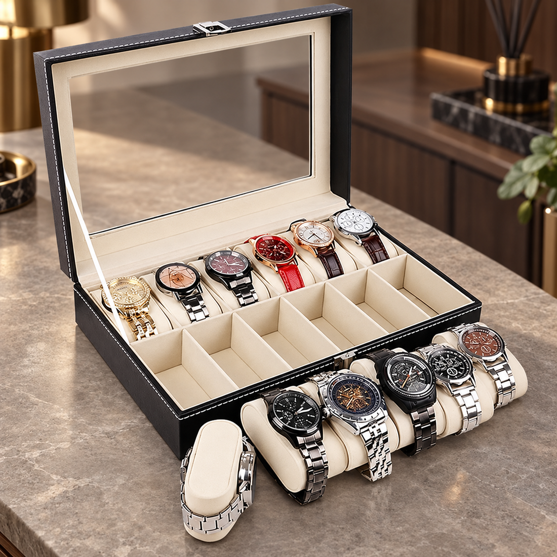 12 Slot Watch Organizer Box