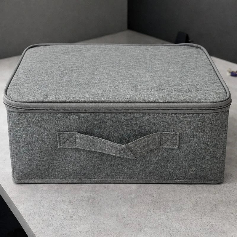 Fabric Storage Box with Lid, Foldable Clothes Organizer Closet Wardrobe Storage Box, Home Organization Container