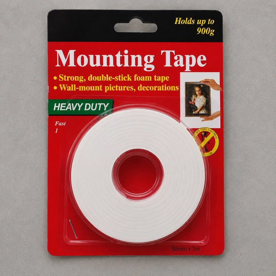 Heavy Duty Mounting Tape Double Sided Foam Tape Wall Adhesive Tape Picture Hanging Tape 50mm 3m