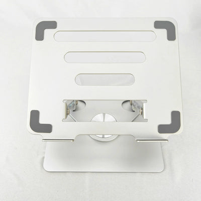 Adjustable Aluminum Laptop Stand – 360° Rotating Base for 14–17.3" Laptops