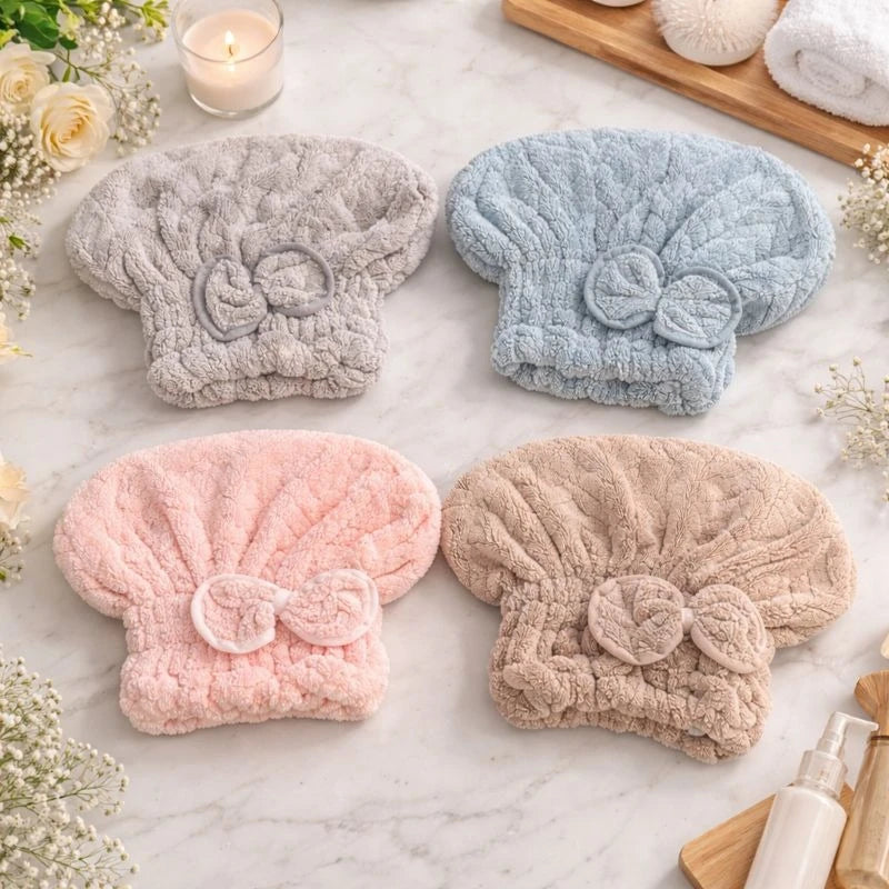 Cotton Turban Dry Hair Travel Cap Soft Absorbent Shower Bath Hair Towel hair styler