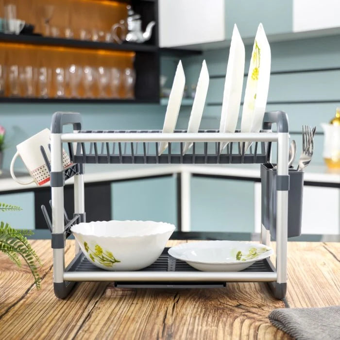 2 Tier Aluminium Dish Rack