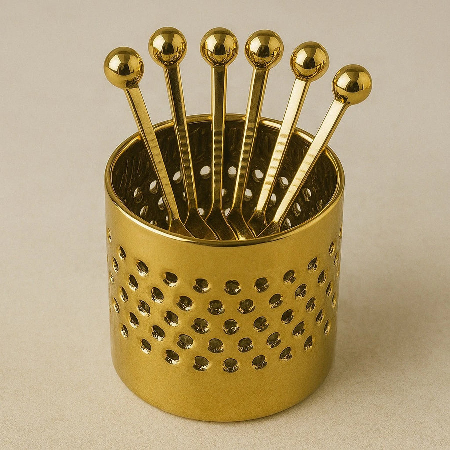 Gold Appetizer Fork Set