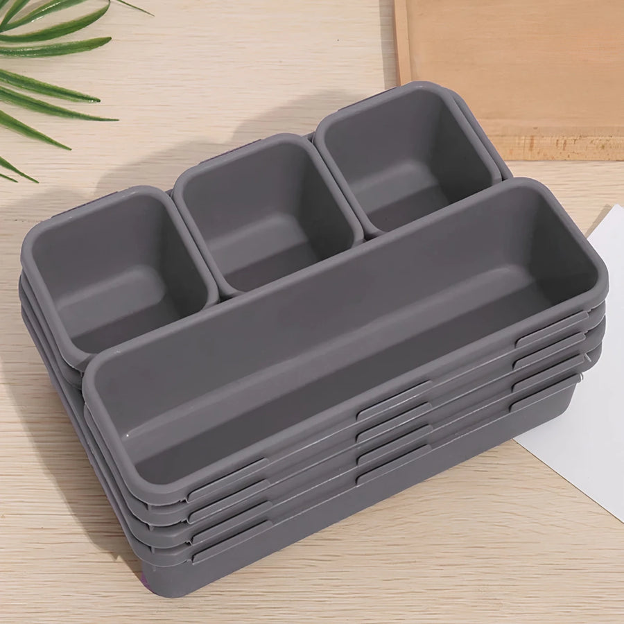 Drawer Organizer Tray Set Kitchen Cutlery Storage Bins 8 Pieces