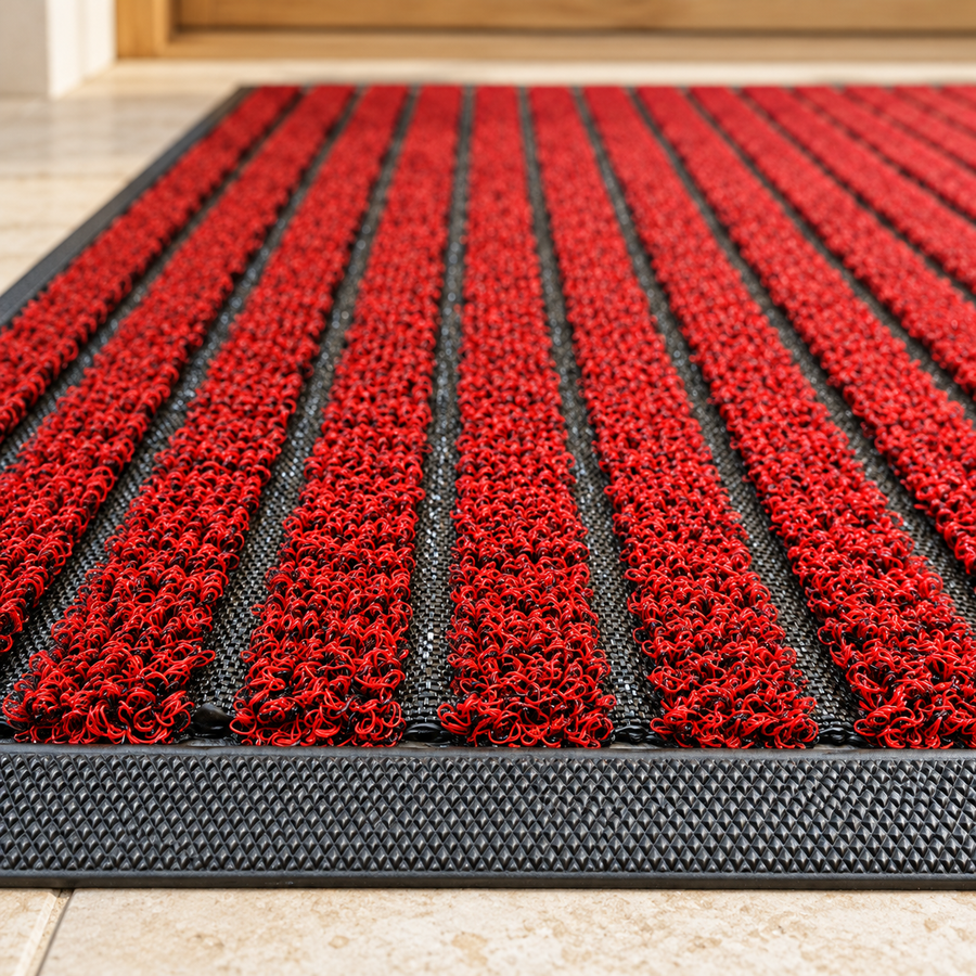 Large Striped Entrance Door Mat 117 × 77 cm