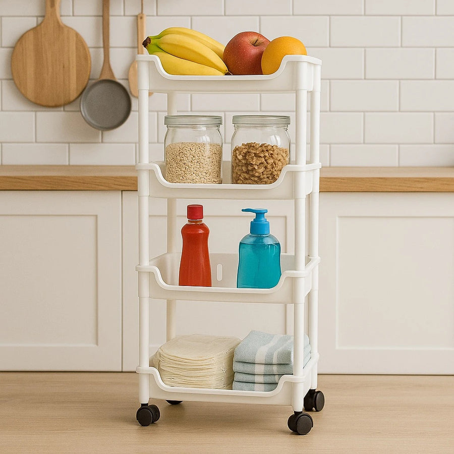 4 Tier Plastic Storage Rack