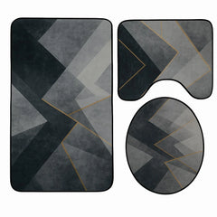3 Piece Modern Bath Mat Set