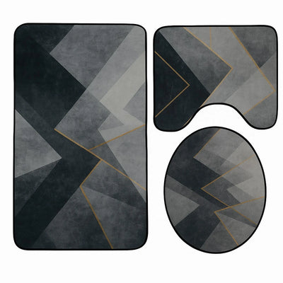 3 Piece Modern Bath Mat Set
