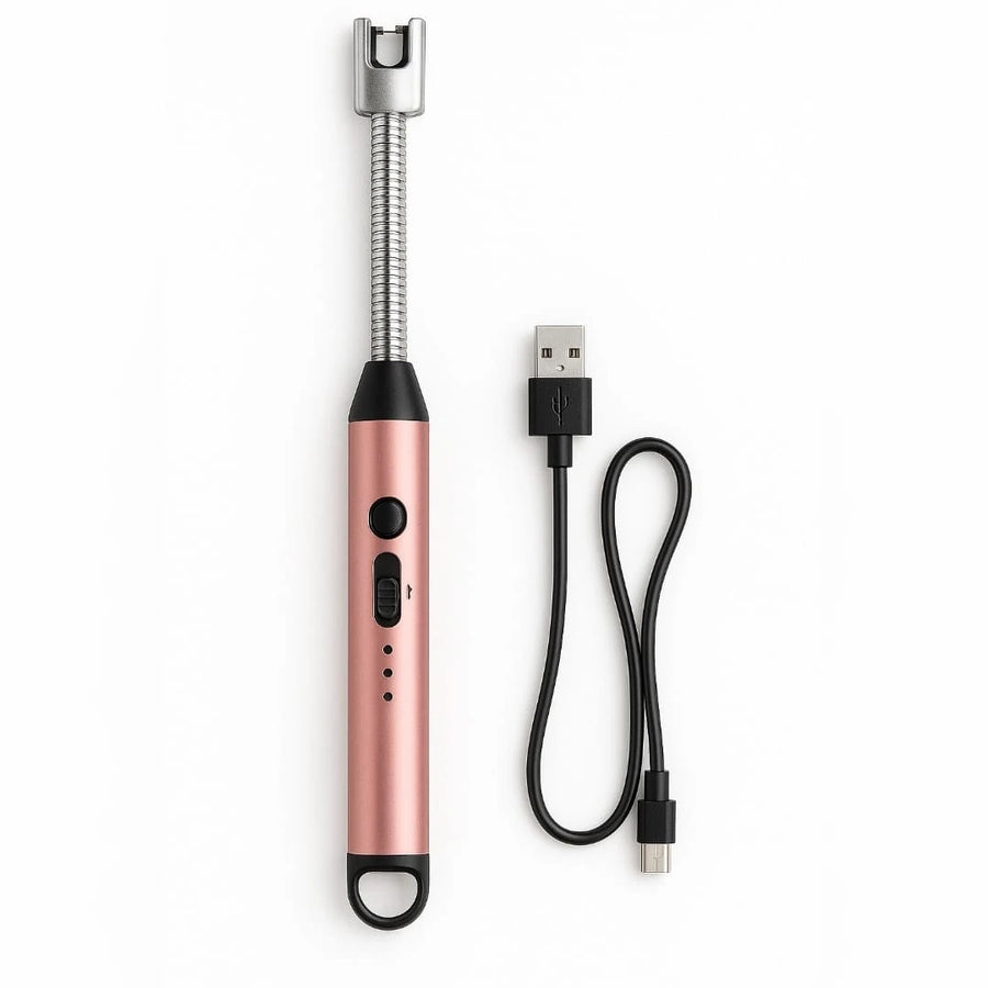 USB Rechargeable Electric ARC Lighter with Flexible Neck Windproof Plasma Candle BBQ Fireplace Lighter