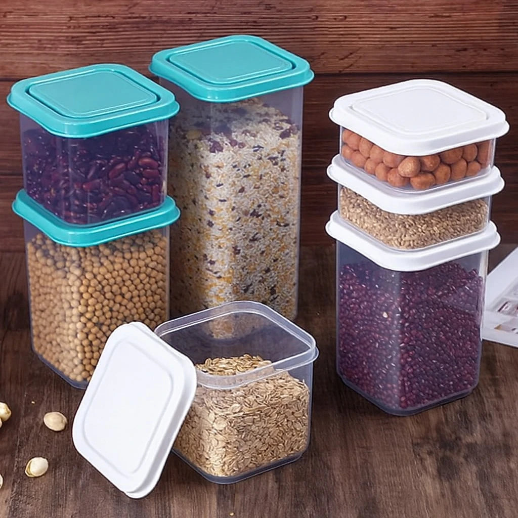 9 pcs Food Storage Container Set Airtight Kitchen Storage Boxes for Pantry Fridge Meal Prep and Organization - Image 3