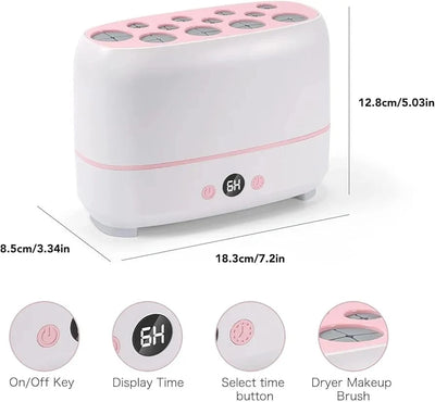 USB Electric Makeup Brush Dryer and Storage Holder with 12 Brush Slots LS-125