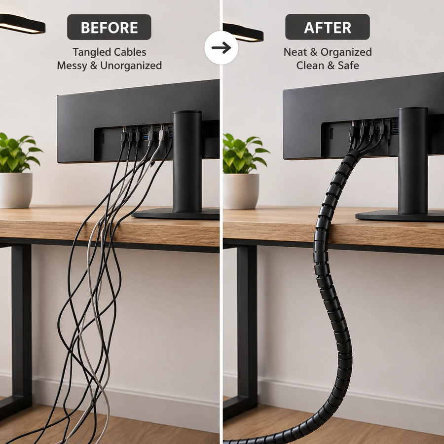 Spiral Cable Organizer Tube Wire Management Sleeve Cable Wrap