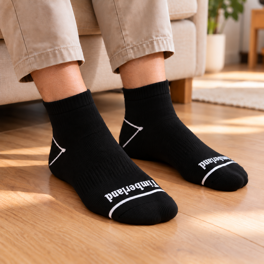 Timberland Black Quarter Socks Set of  3