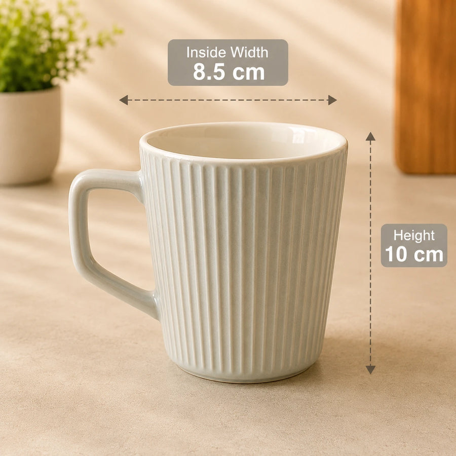 Ceramic Mug Ribbed Coffee Mug Tea Mug Modern Ceramic Cup