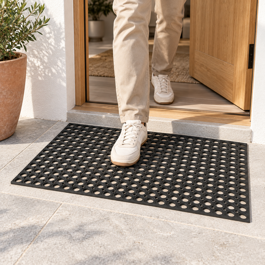 Non Slip Rubber Drainage Door Mat with Raised Texture