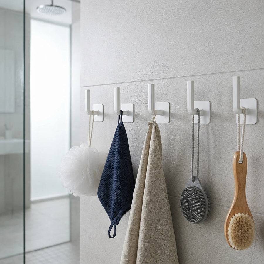 Self Adhesive Wall Hanger Heavy Duty Multi Purpose Hooks 10 Pieces