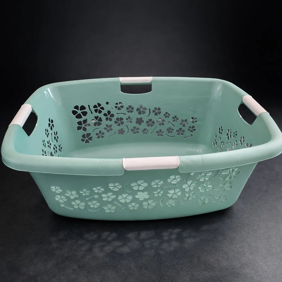 Rotho Swiss Laundry Basket Plastic Storage Basket Clothes Organizer Durable Ventilated Design