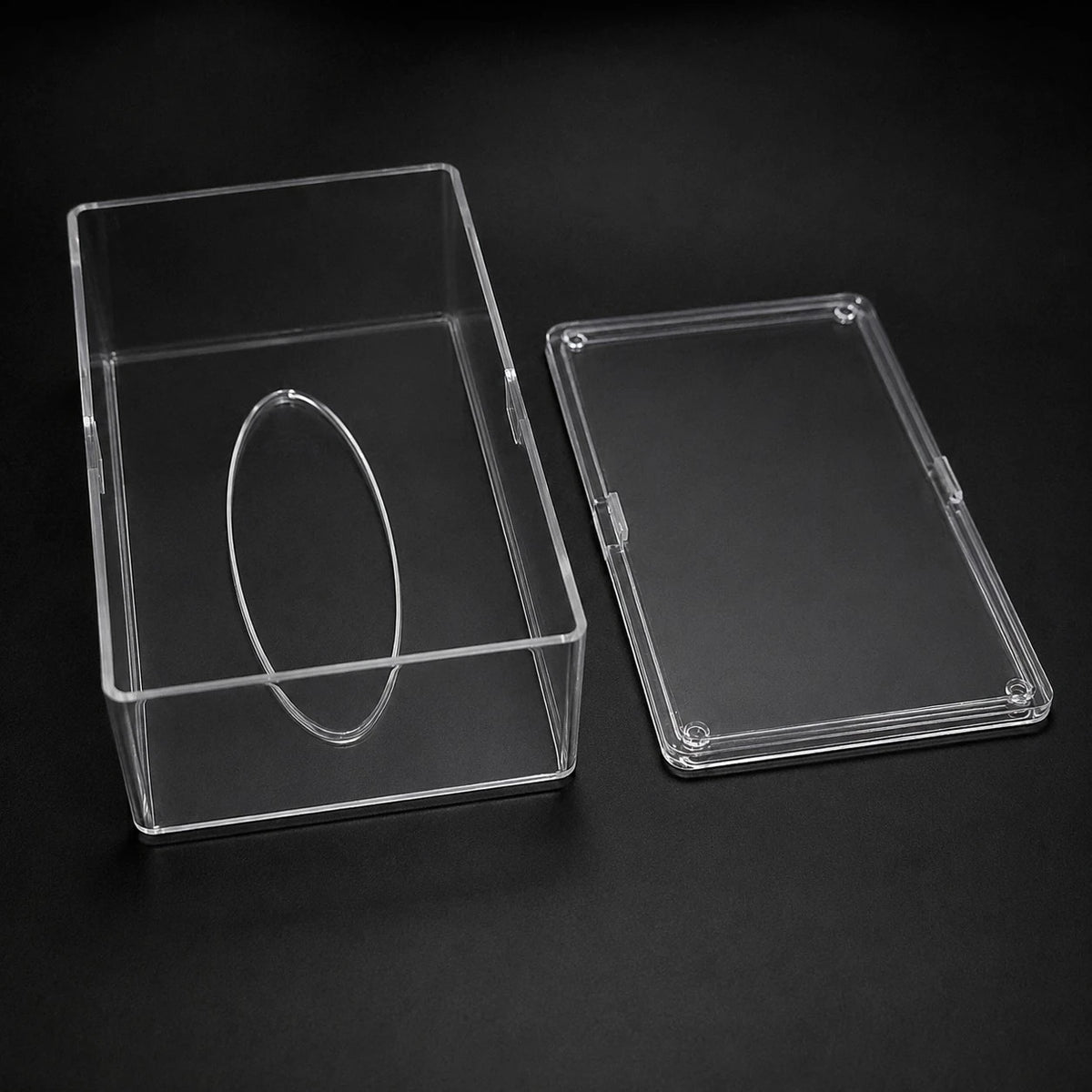 Clear Acrylic Tissue Box Cover Transparent Plexi Tissue Holder Modern Rectangular Tissue Dispenser Desktop Bathroom Office Tissue Organizer