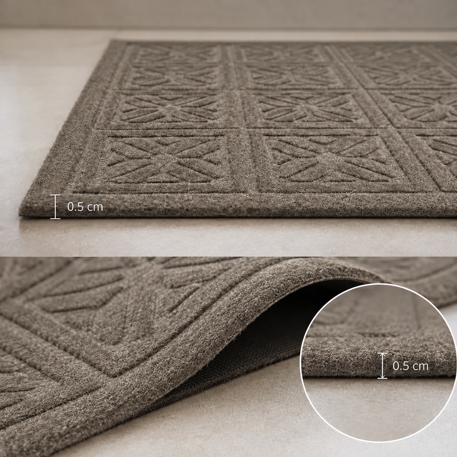 Geometric Entrance Door Mat Thin Non Slip Indoor Outdoor Floor Rug