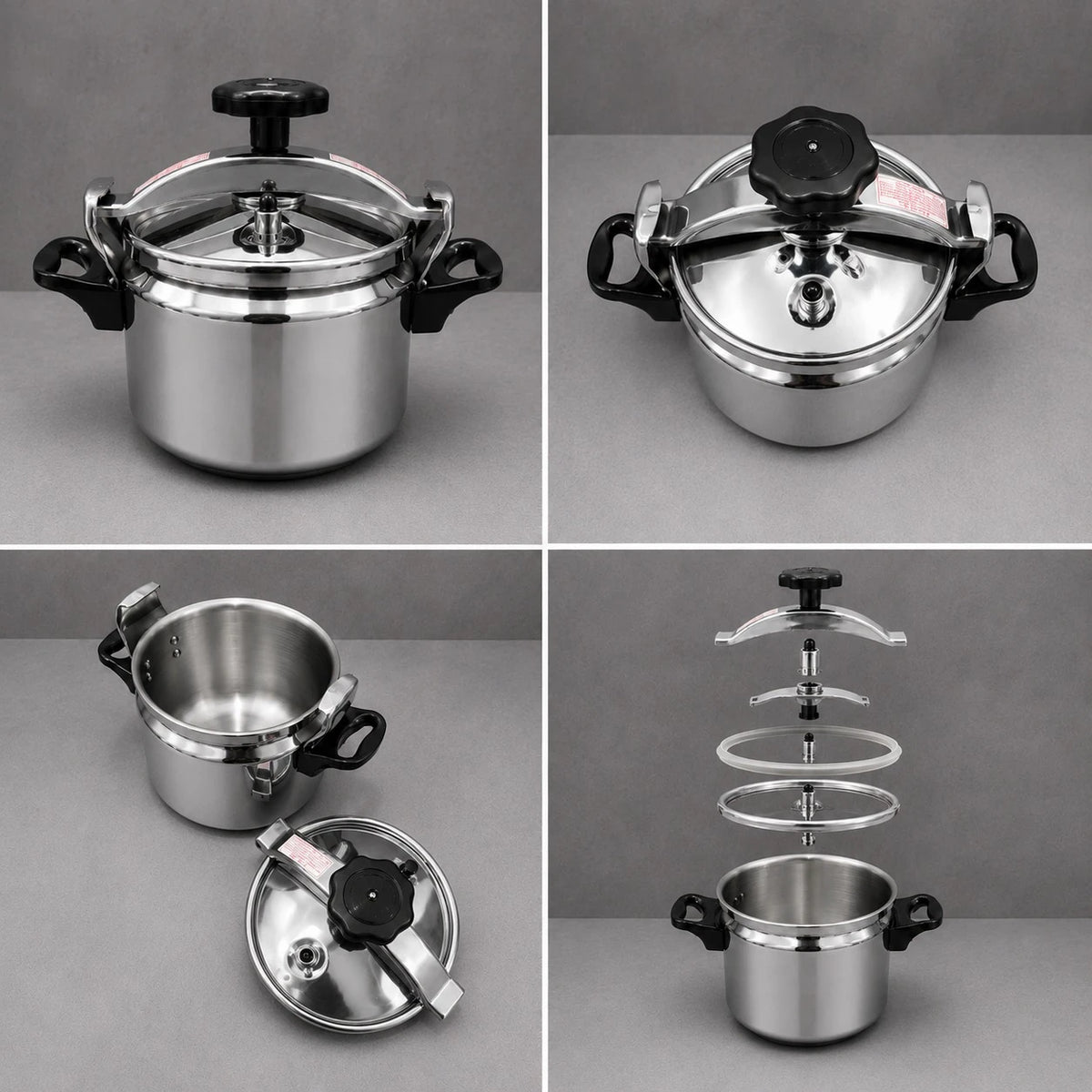 Pressure Cooker 7 Liter Stainless Steel Fast Cooking Pot Easy Opening Safety Valve Induction Gas Cooker Kitchen Cookware Heavy Duty Pressure Pot Family Cooking Cooker