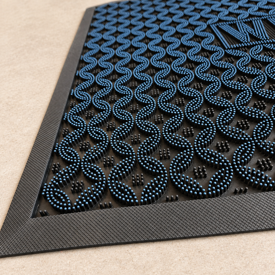 Decorative Dirt Trapping Mat with Raised Surface