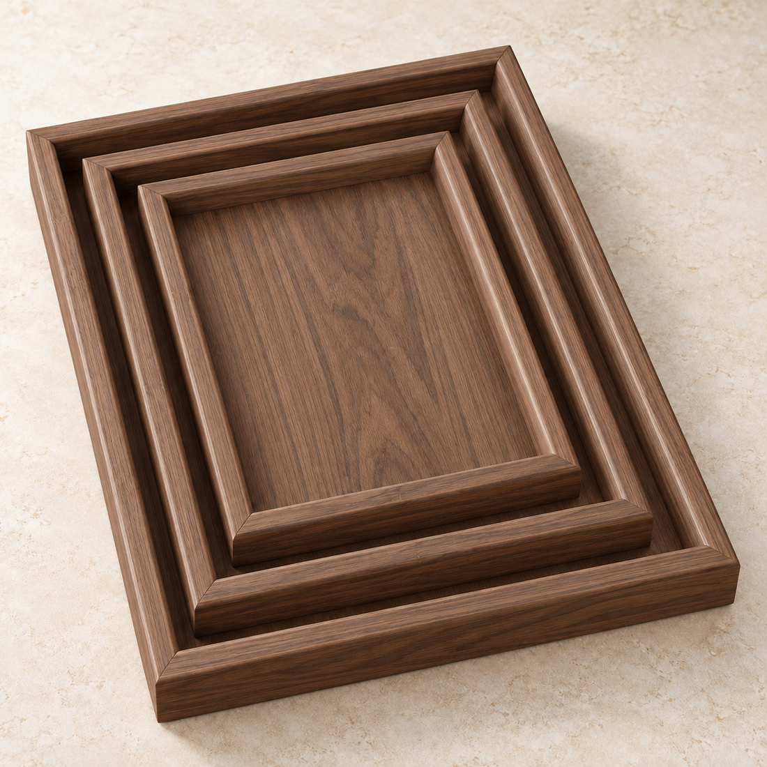 Wood Serving Trays Set of 3