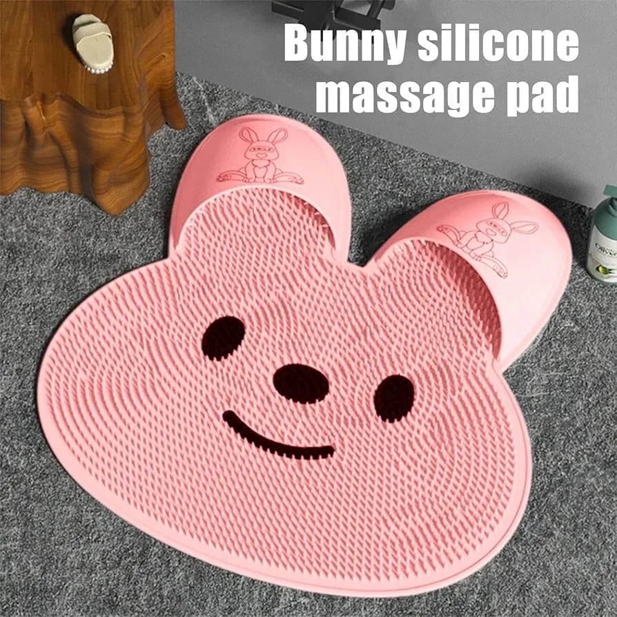 Rabbit Silicone Foot Scrubber Mat