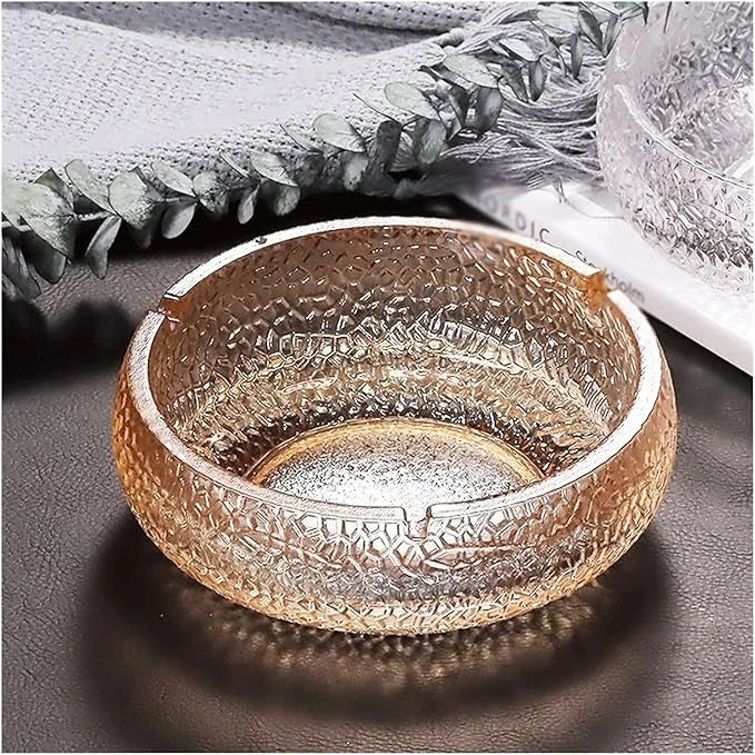 Gold Crystal Glass Ashtray