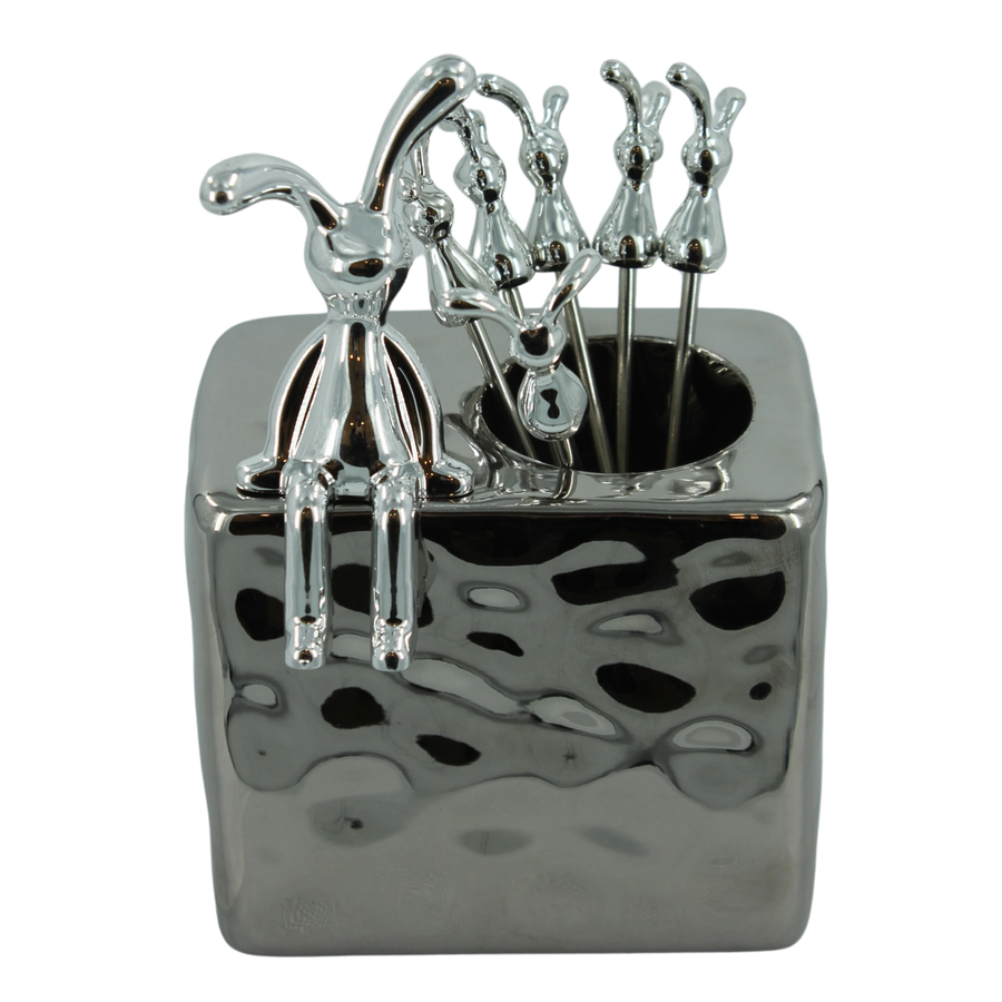 Silver Bunny Fork Set