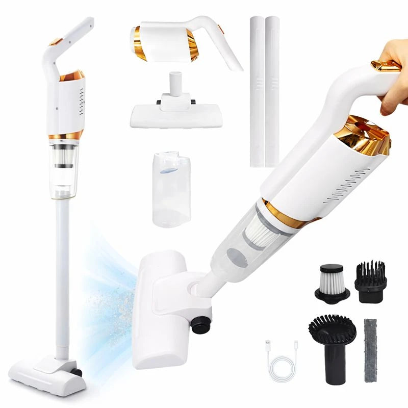 Handheld Cordless Vacuum Cleaner – USB Rechargeable Portable Mini Electric Cleaner for Home & Car