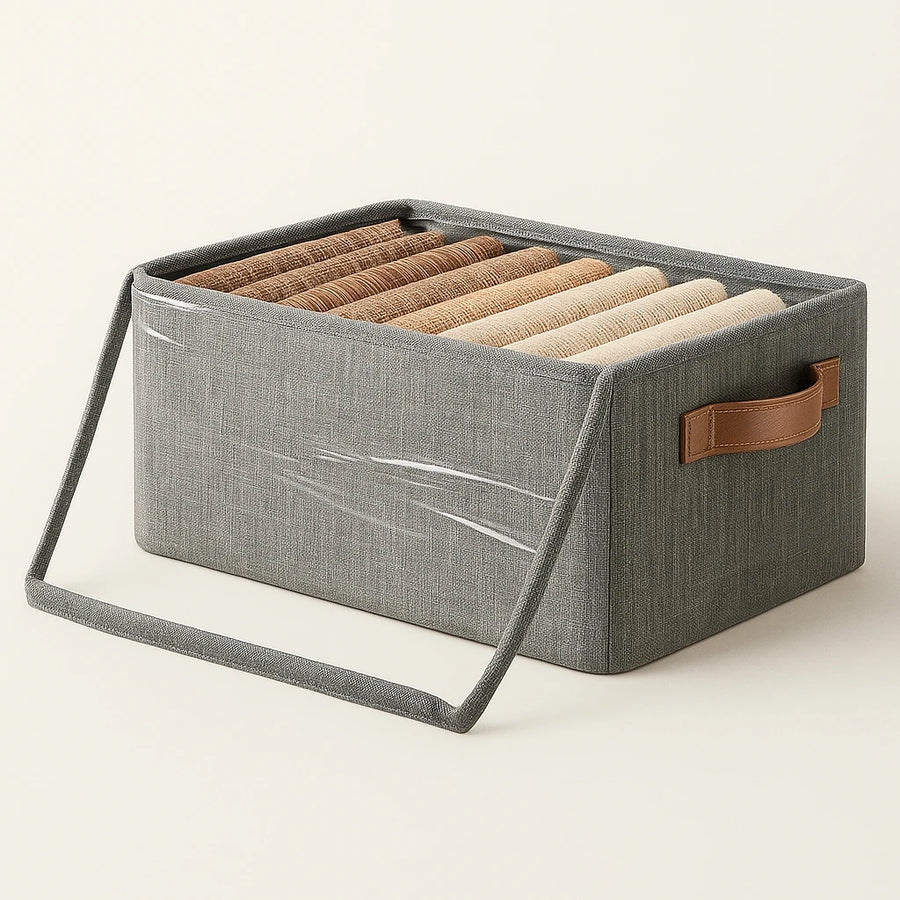 Foldable Storage Box Flip Top Lid
