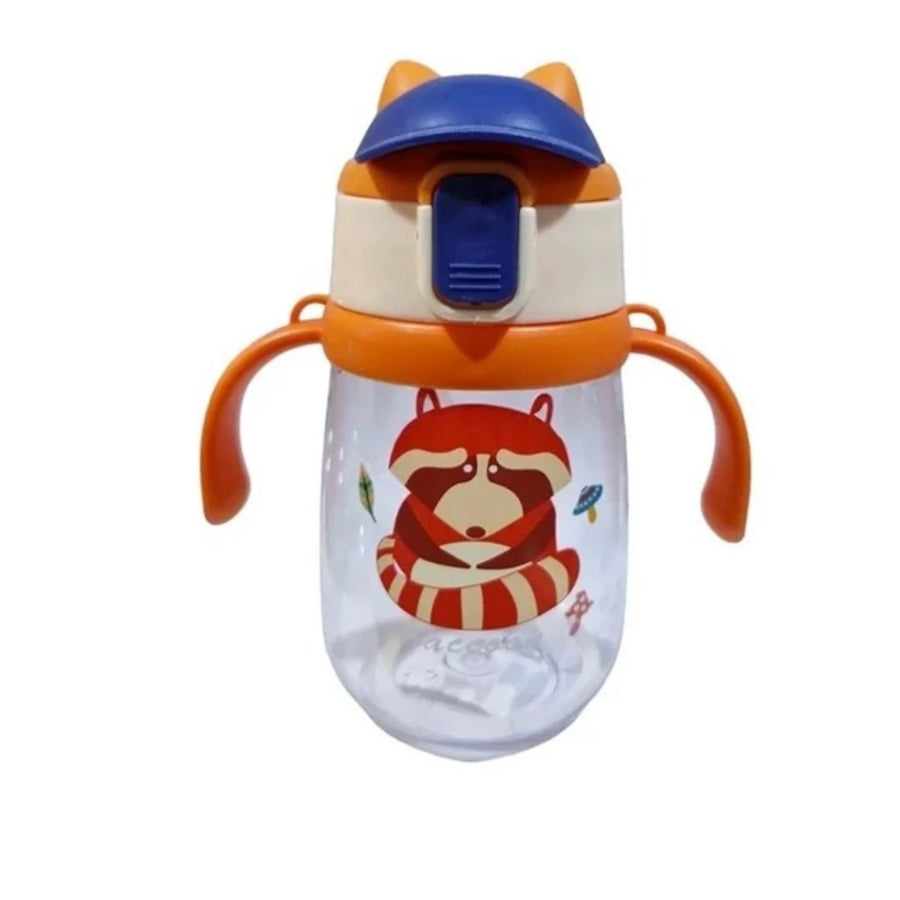 Kids Animal Straw Water Bottle 350ML with Handle BPA Free Durable Bottle for School Outdoor Activities and Daily Hydration