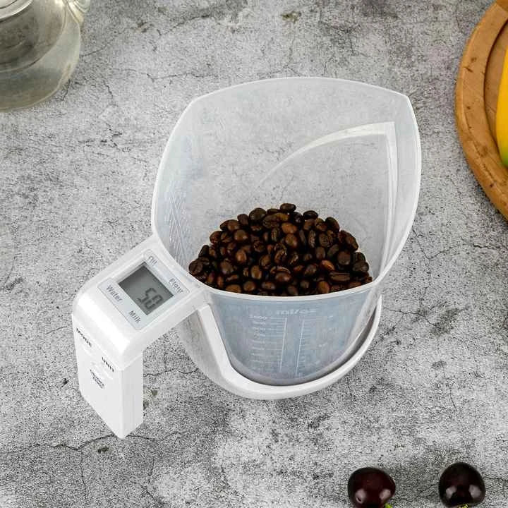 3kg Digital Kitchen Scale with 1000ml Measuring Jug LCD Display and Liquid Volume Measurement